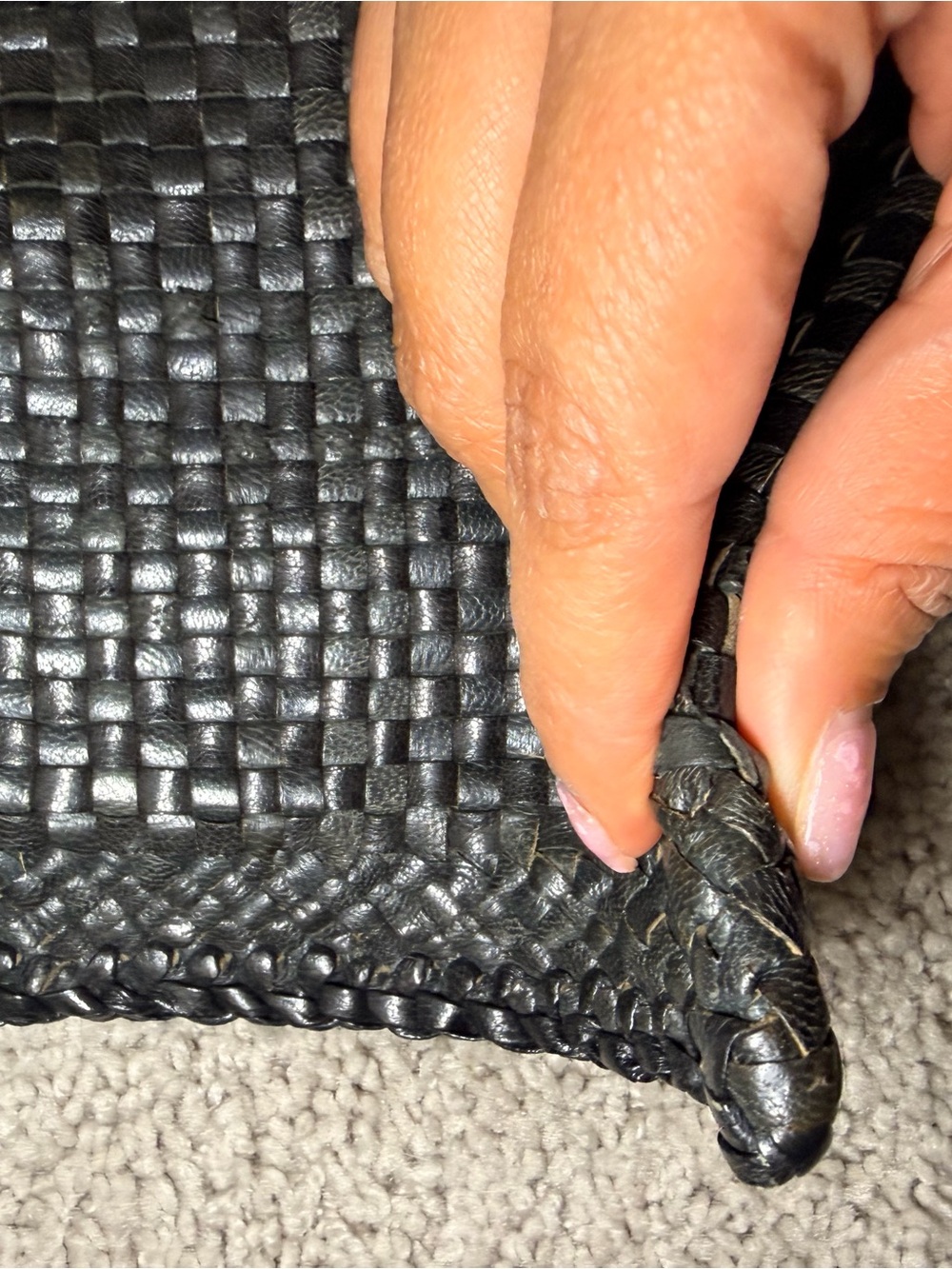 Prada Black Woven Madras Woven Clutch - Picture 9 of 12